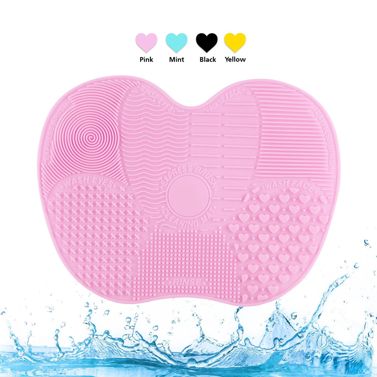 2 Pack Silicone Makeup Brush Cleaning Mat – Portable Makeup Brush Cleaner Pad CS