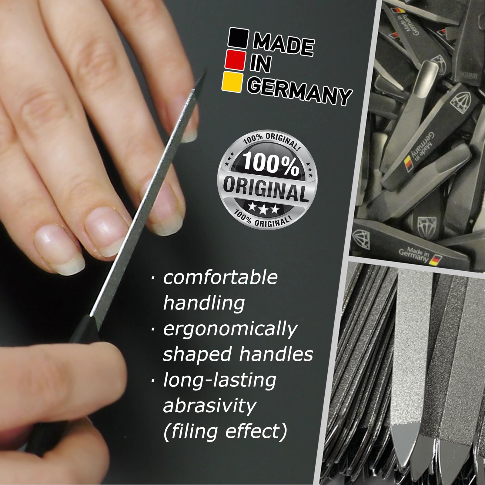3 Swords Germany Brand Quality Sapphire Metal Nail File Set 5 pcs. with 3Way…