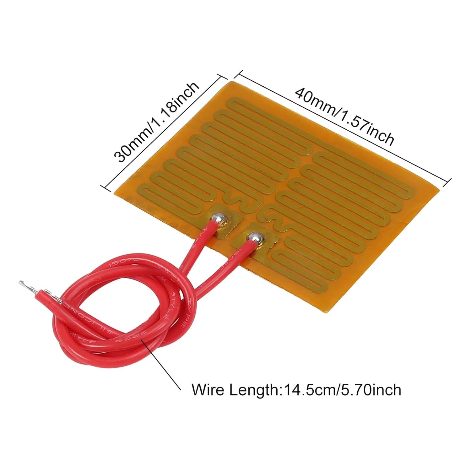 6pcs Film Heater Plate Adhesive Pad 5V 1W 30mmx40mm PI Heating Elements Film …