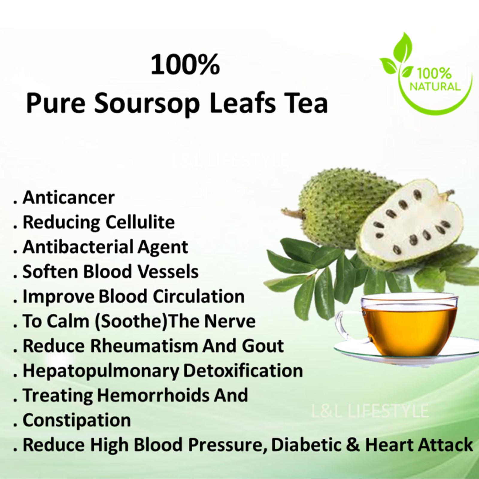 Dried Soursop Graviola Leaves Herbal Tea 100% Organic Hojas De Guanabana Leaf