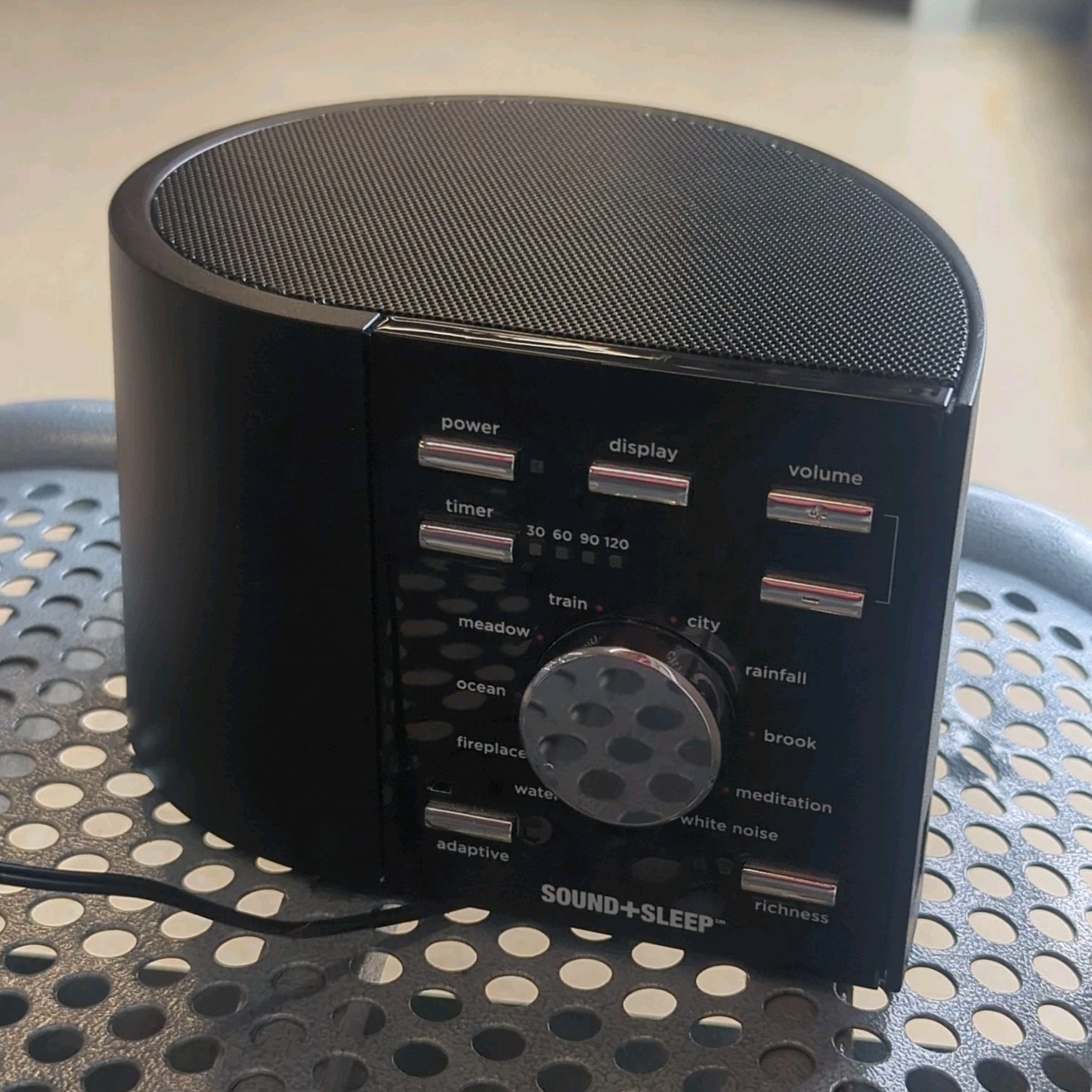 Sound+Sleep White Noise Machine ASM1002 Black w/ 5V 500mA Power Adapter Working