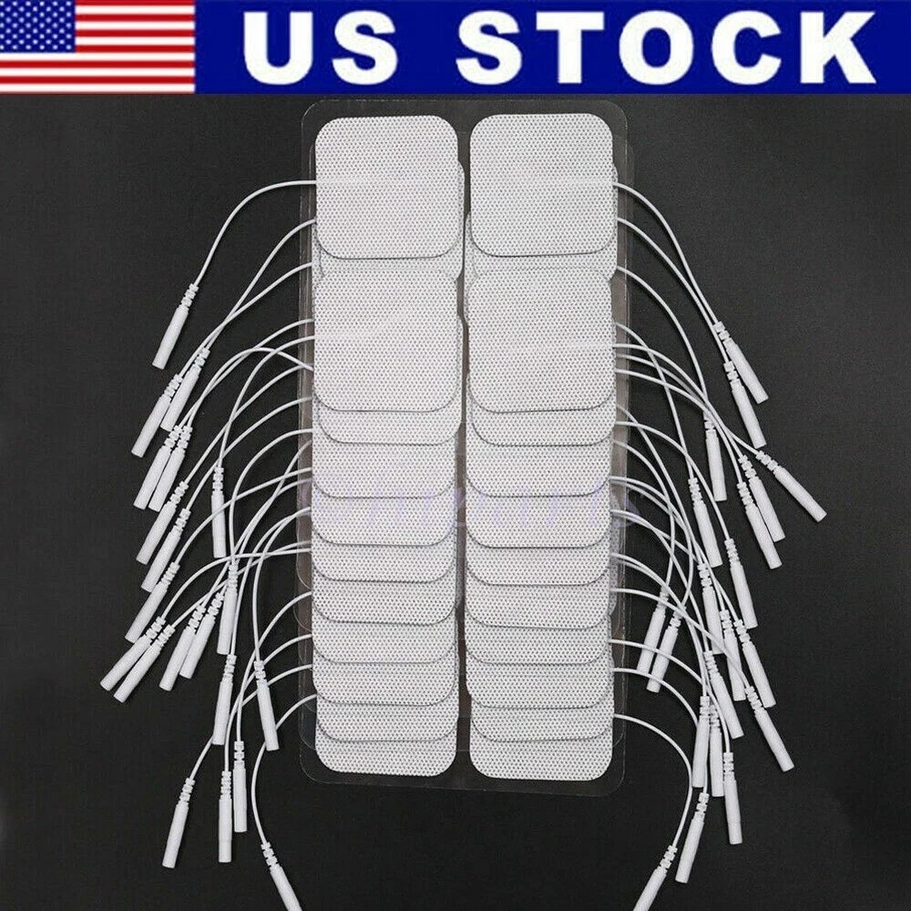 40 TENS Electrode Pads EMS Replacement Unit 7000 3000 2×2 Muscle Stimulator BULK