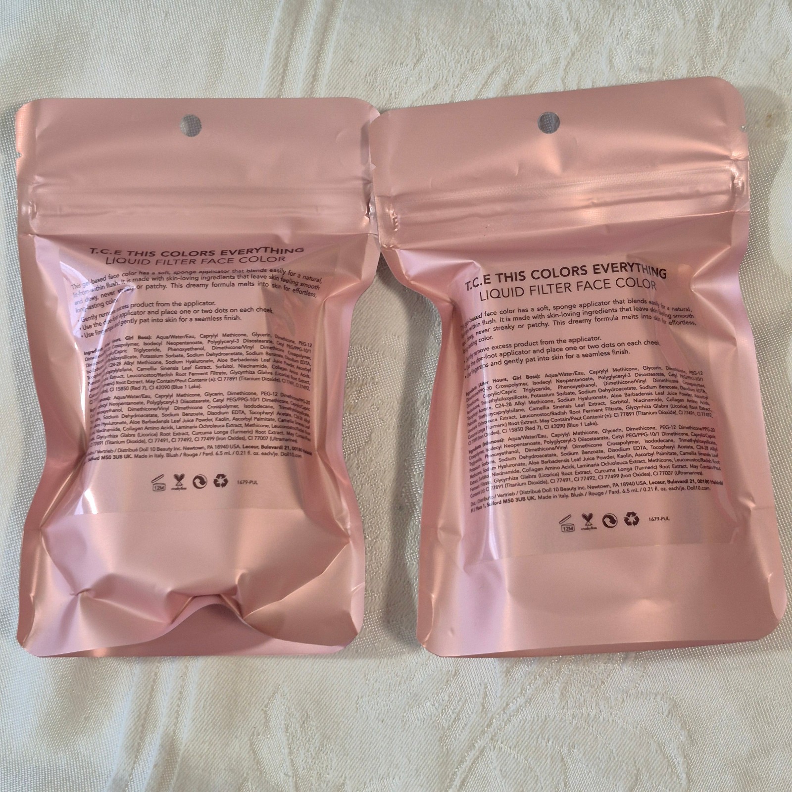 DOLL 10 TCE LIQUID FILTER FACE COLOR 2 PACK INFAMOUS AND AFTER HOURS 6.5ml