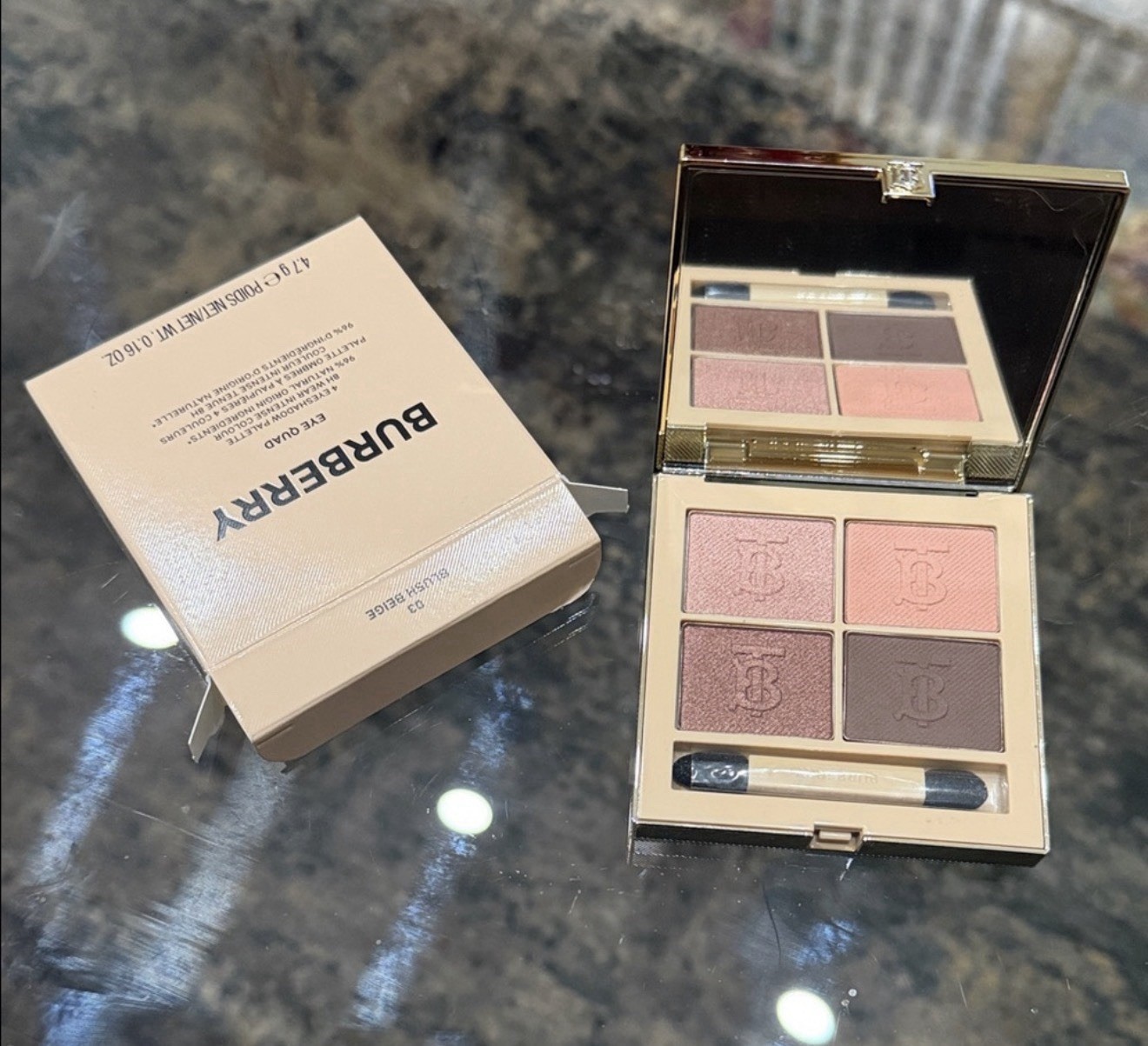 Burberry Eye Quad 03 Blush Beige Eyeshadow Palette Shimmer Powder 0.16 oz