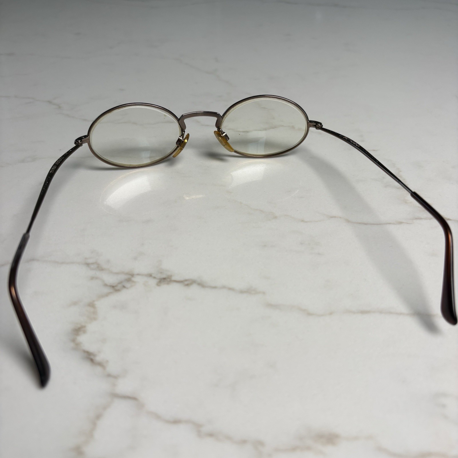 Giorgio Armani Oval Silver Metal Eyeglasses Frames Unisex Adults Solid