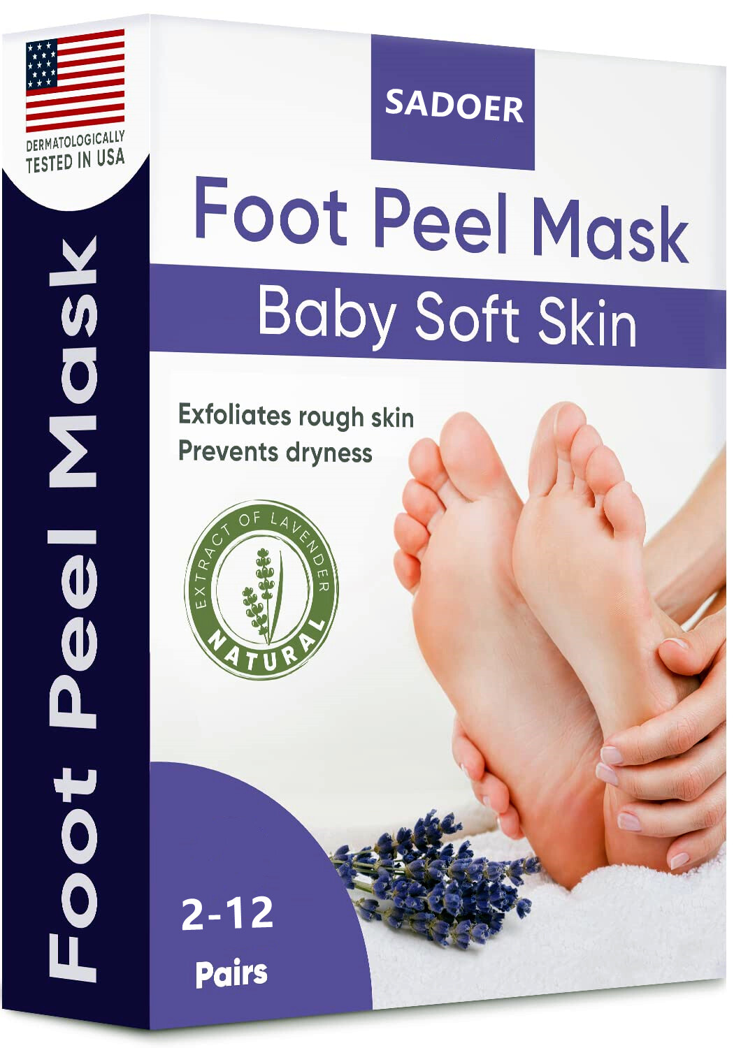 2/8/12 Pairs Exfoliating Foot Peel Mask Baby Soft Feet Remove Dead Skin Calluses