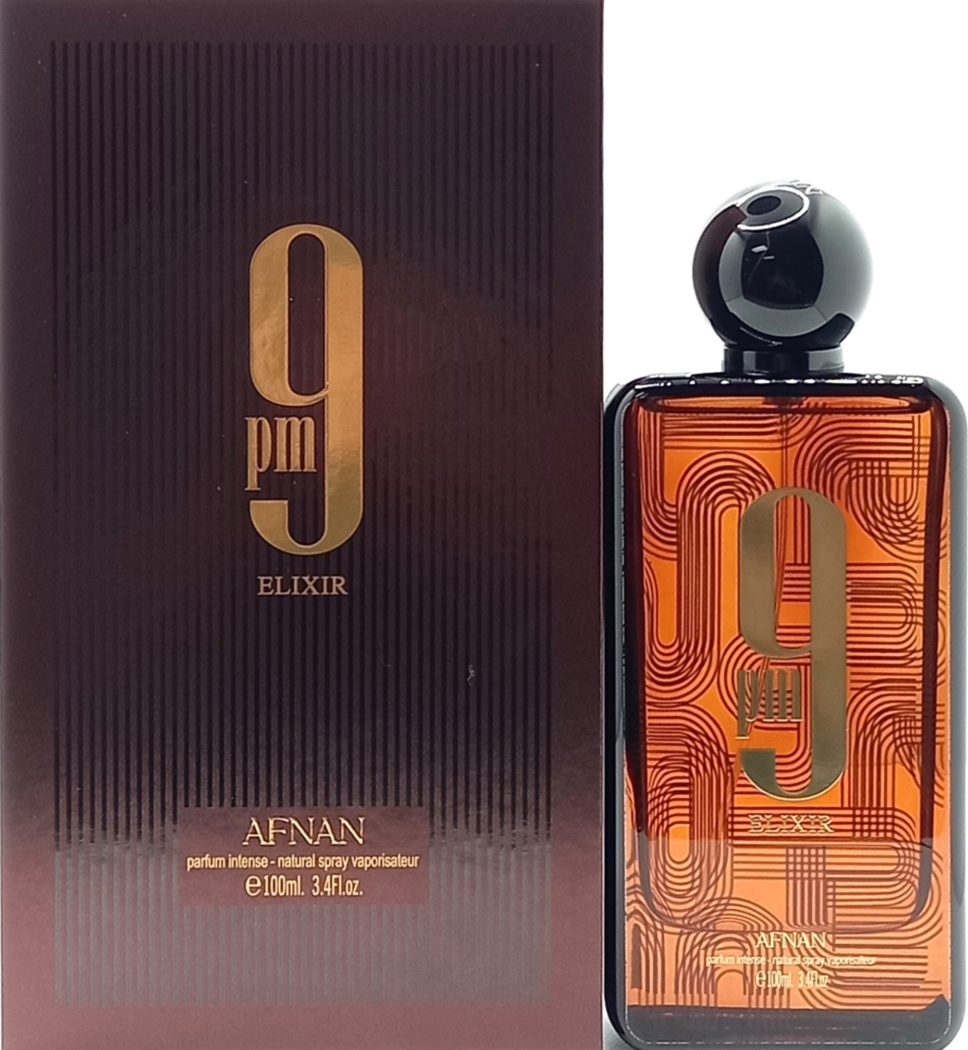 AFNAN 9PM ELIXIR PARFUM INTENSE SPRAY UNISEX 3.4 Oz / 100 ml BRAND NEW ITEM!!!