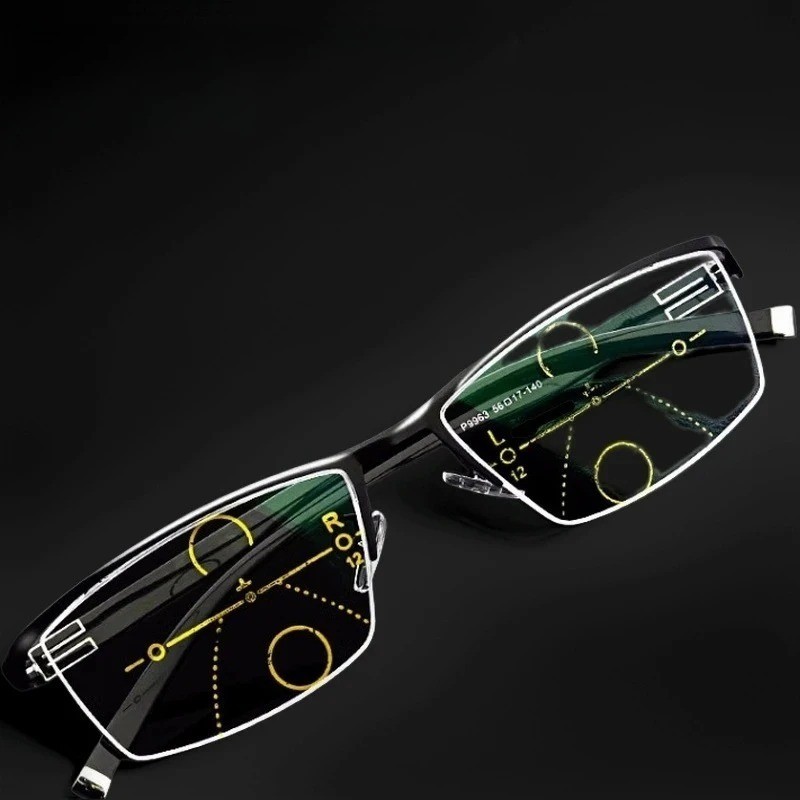 Progressive Multifocal Reading Glasses Men Women Auto-Focus Blue Light Blocks