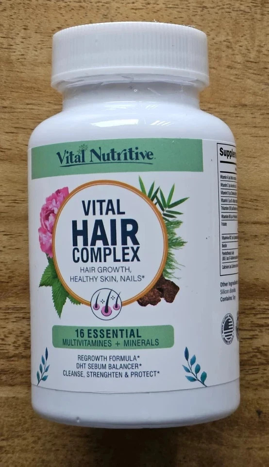3 Pack Vital Hair Complex Hair Growth Vitamins for Women & Men Biotin.