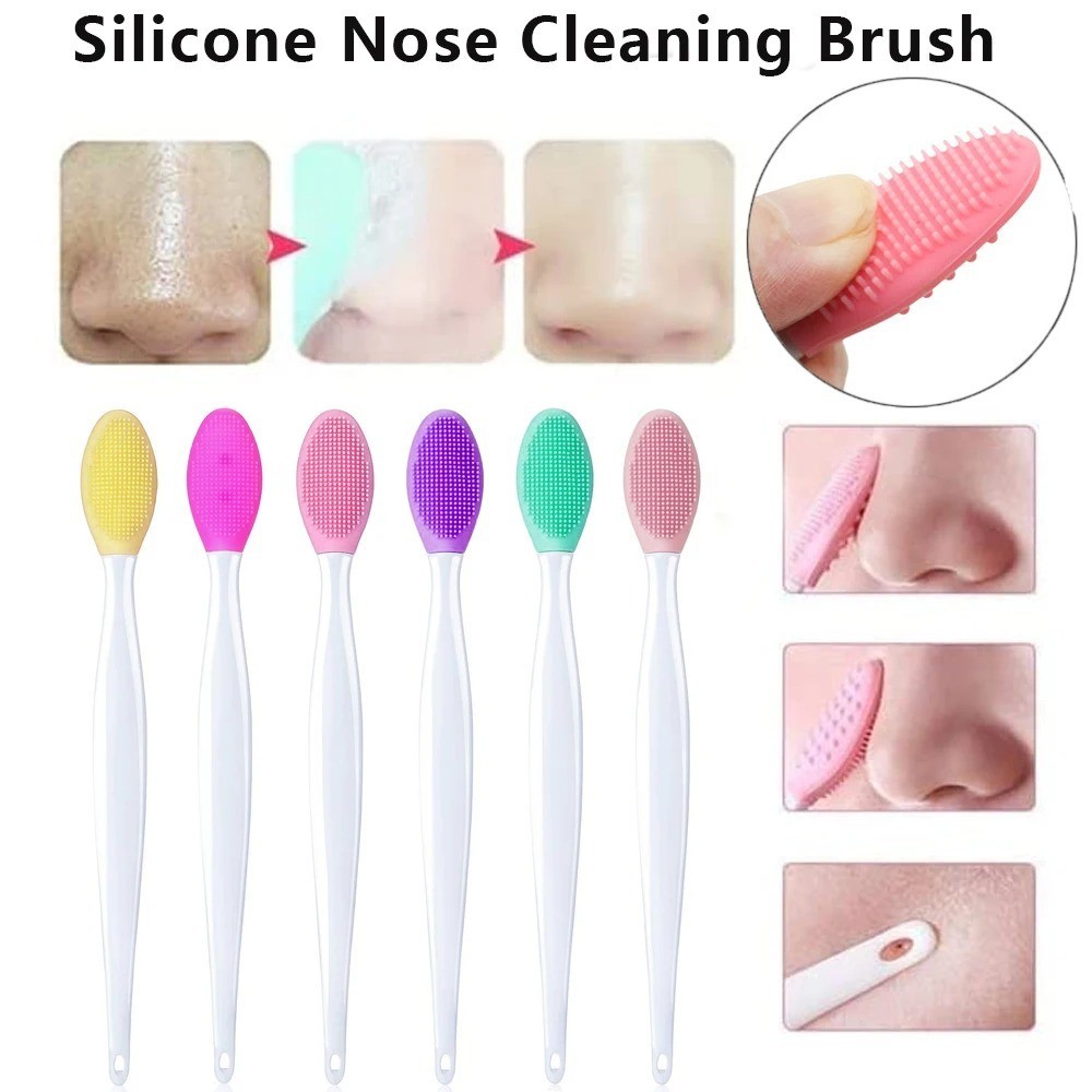 1PC/4PCS Silicone Facial Cleansing Brush Exfoliating Nose Blackhead Remover