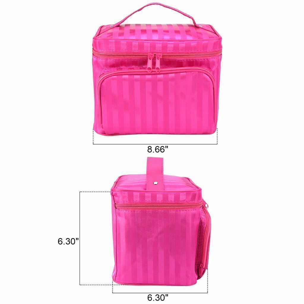 Professional Large Cosmetic Case Makeup Bag Storage Handle Organizer Travel Kit