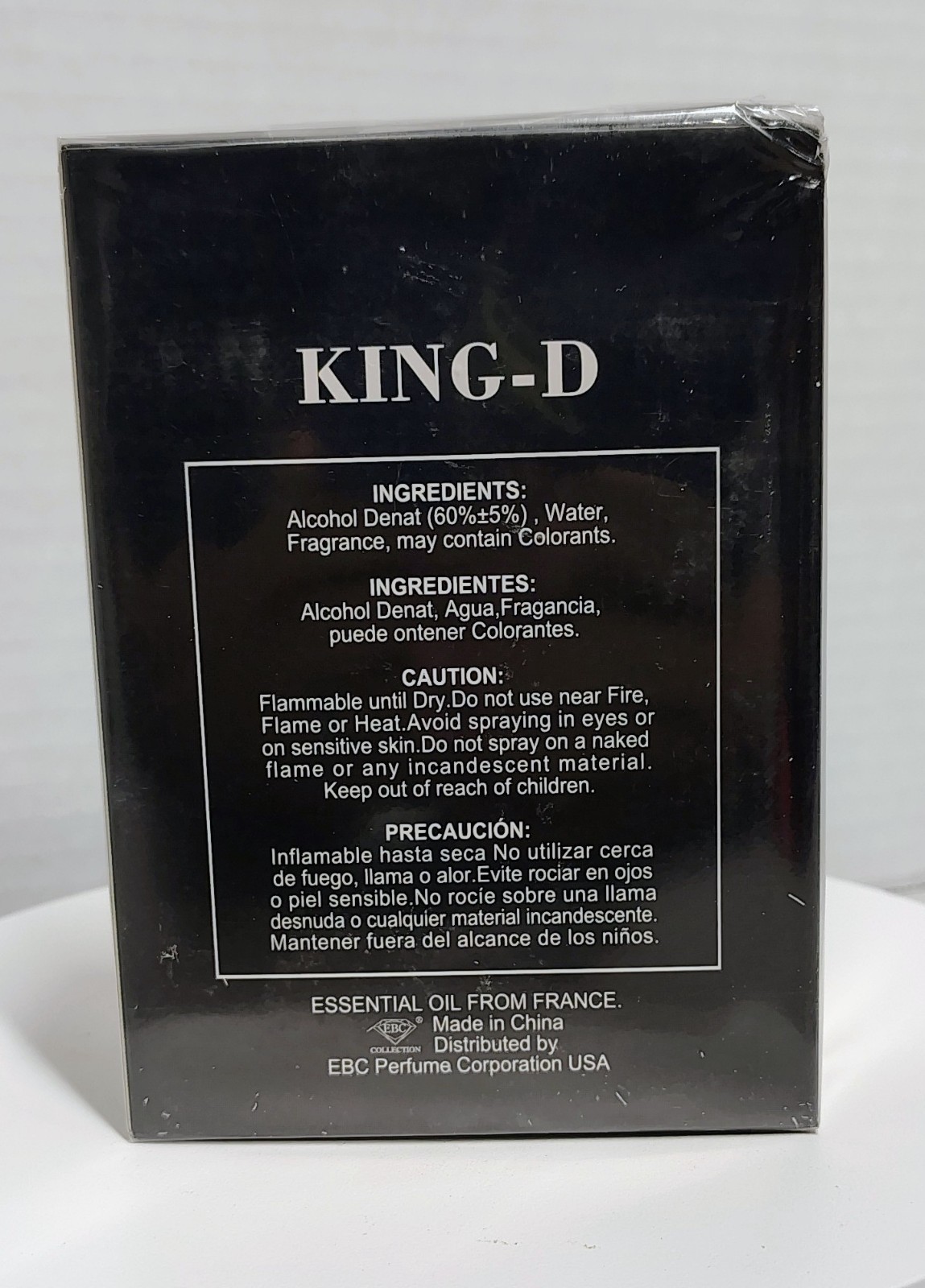King-D Black Edition Cologne 3.4oz EDP Spray New Sealed Bold Fruit Smoky Birch