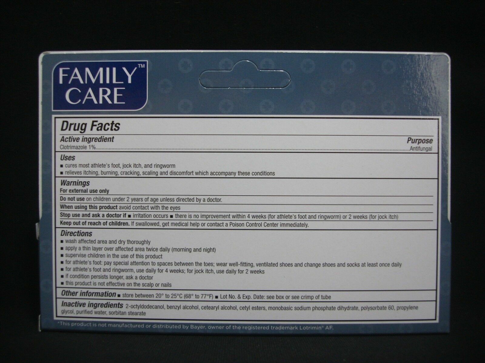 24 Packs Family Care Antifungal Medicated Cream 1% USP Compare to Lotrimin 1 oz