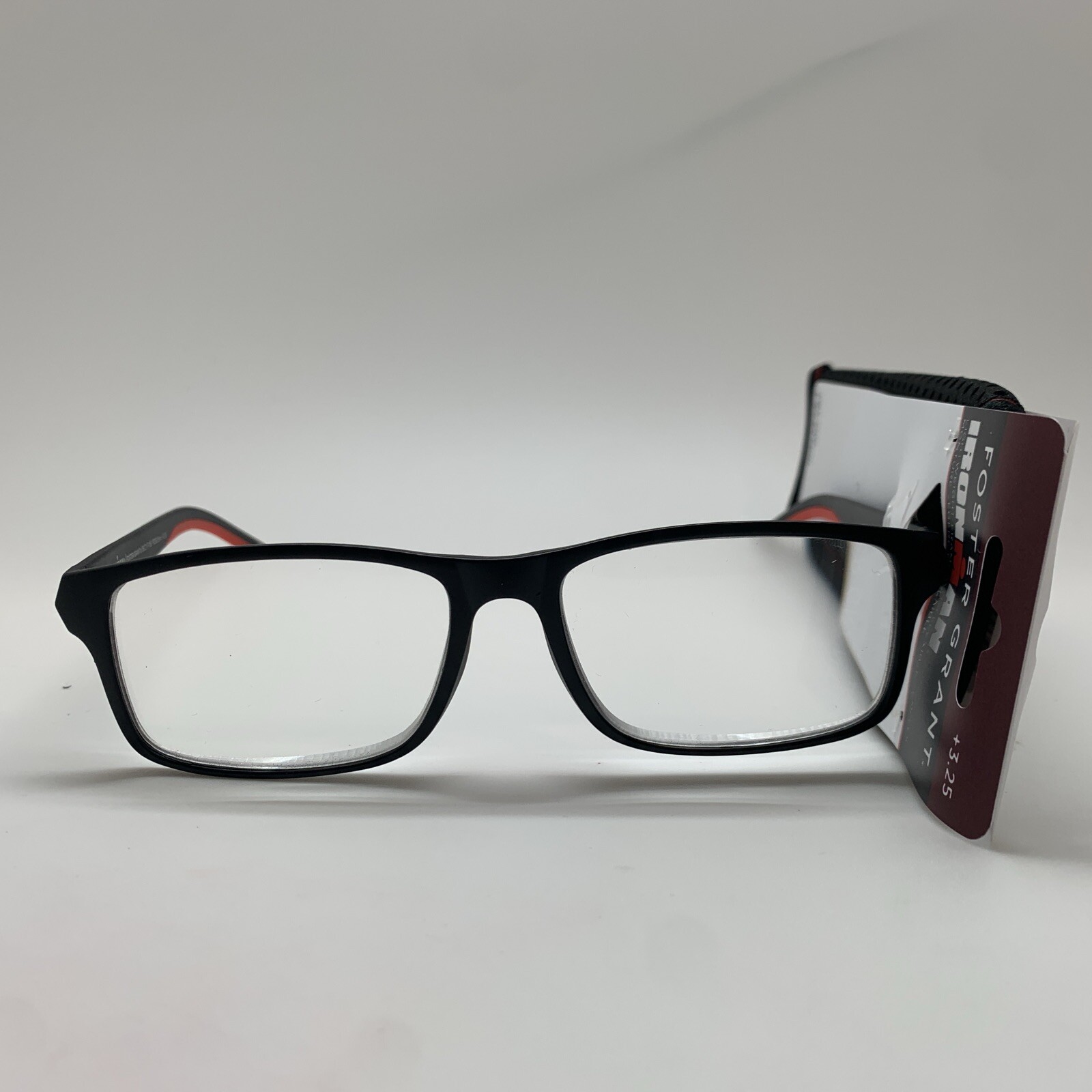 Ironman FOSTER GRANT IM2000 BLK +3.25 Black & Red Reading Glasses READERS