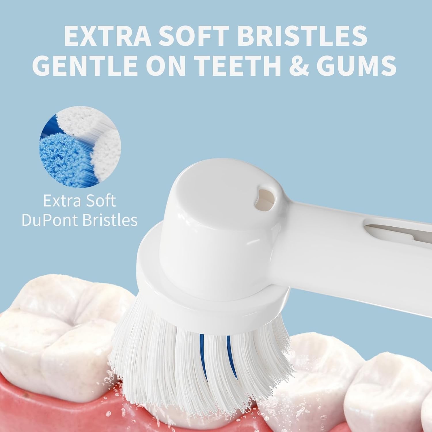 GENKENT 20PCS Extra Soft Replacement Brush Heads Compatible with Oral-B Braun