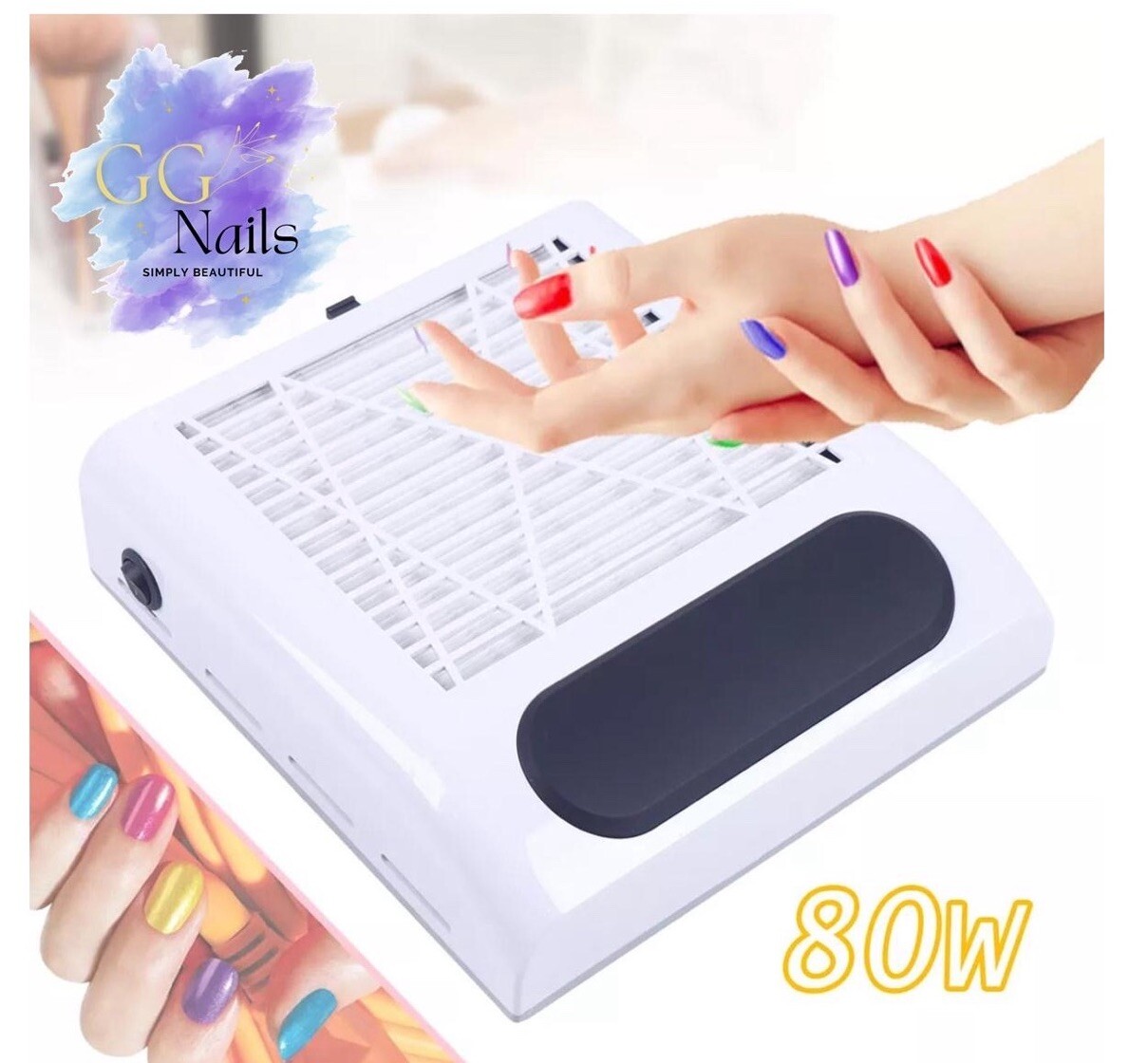80W Nail Dust Collector 💅🏼 Nail Vacuum Cleaner for Nails Salon Portable