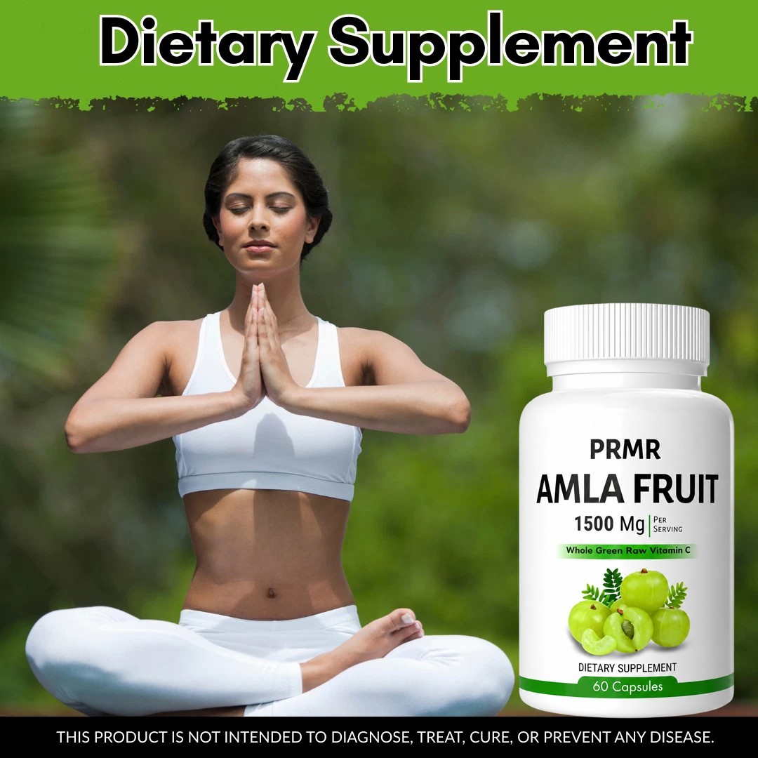 (1 pcs) PRMR Amla Fruit 1500mg Dietary Supplement Capsules Herbal Formula 60 Ct