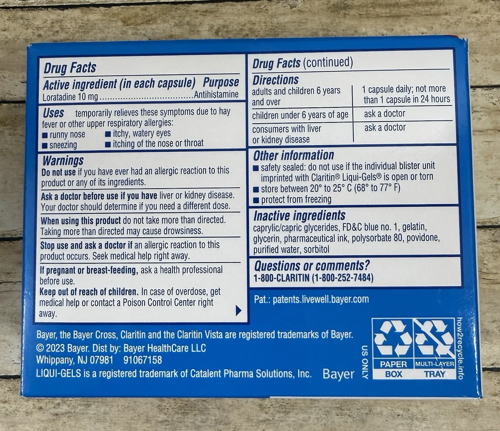 Claritin Allergy Relief 24HR Non-Drowsy Loratadine 30 Liquid Gel Caps EXP 5/2028