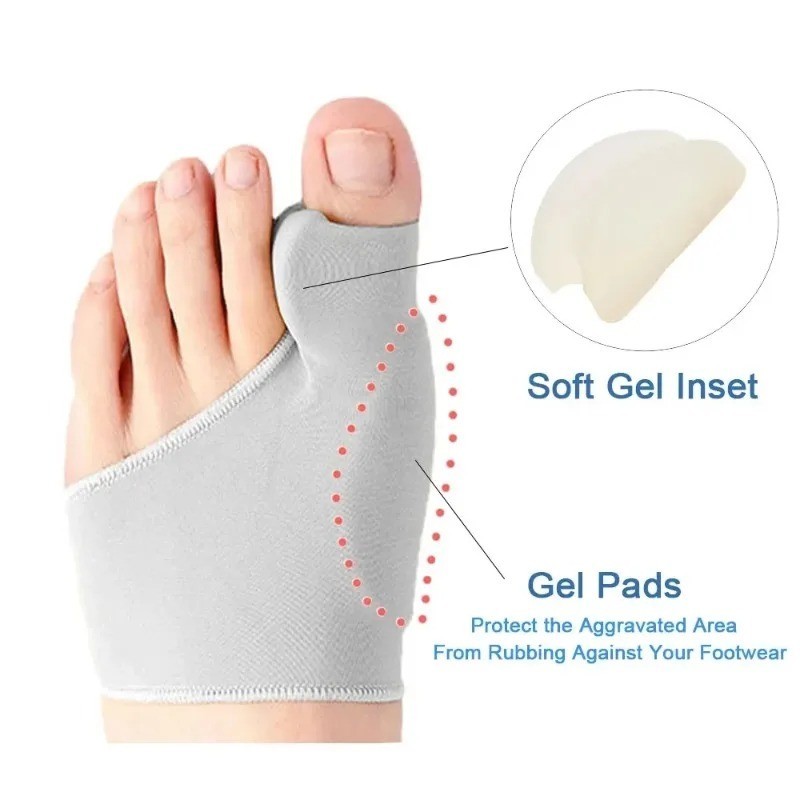 2Pcs Toe Separator Hallux Valgus Bunion Corrector Orthotics Feet Bone Thumb