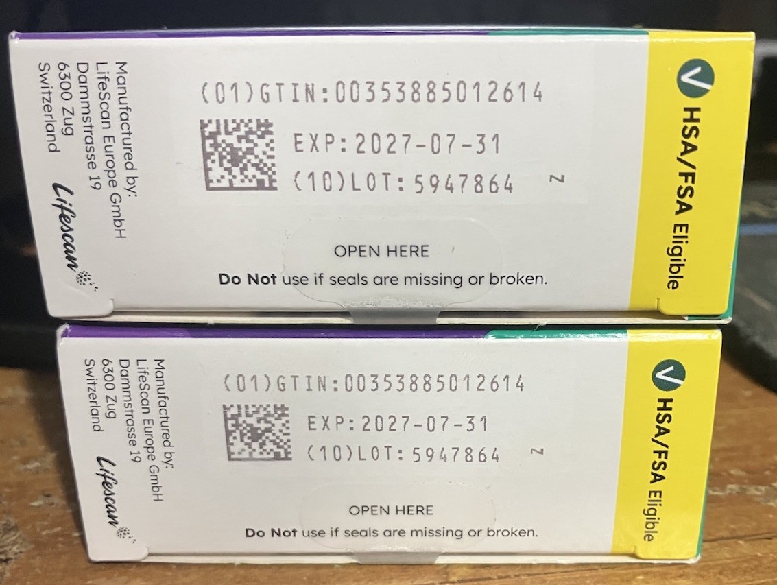 100 +20 One Touch Verio Test Strips~Fresh Dated~7/27~$33.97~FR SHIP