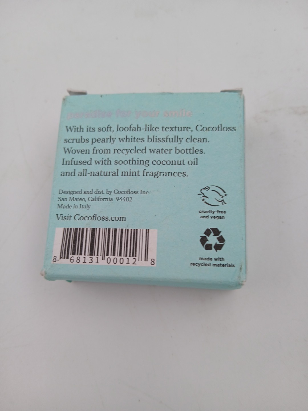 Cocofloss Delicious Mint 33 Yd Floss Scrubs Clean All Natural Fragrance