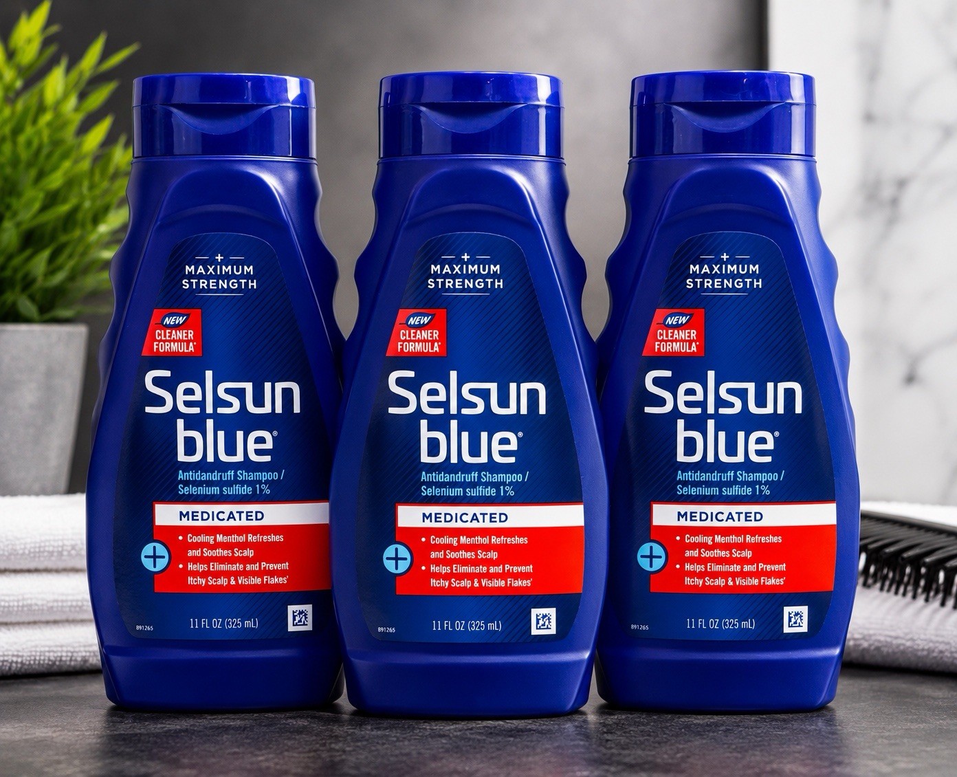3 Pack Selsun Blue Medicated Maximum Strength Dandruff Shampoo 11 Oz Exp 07/2027