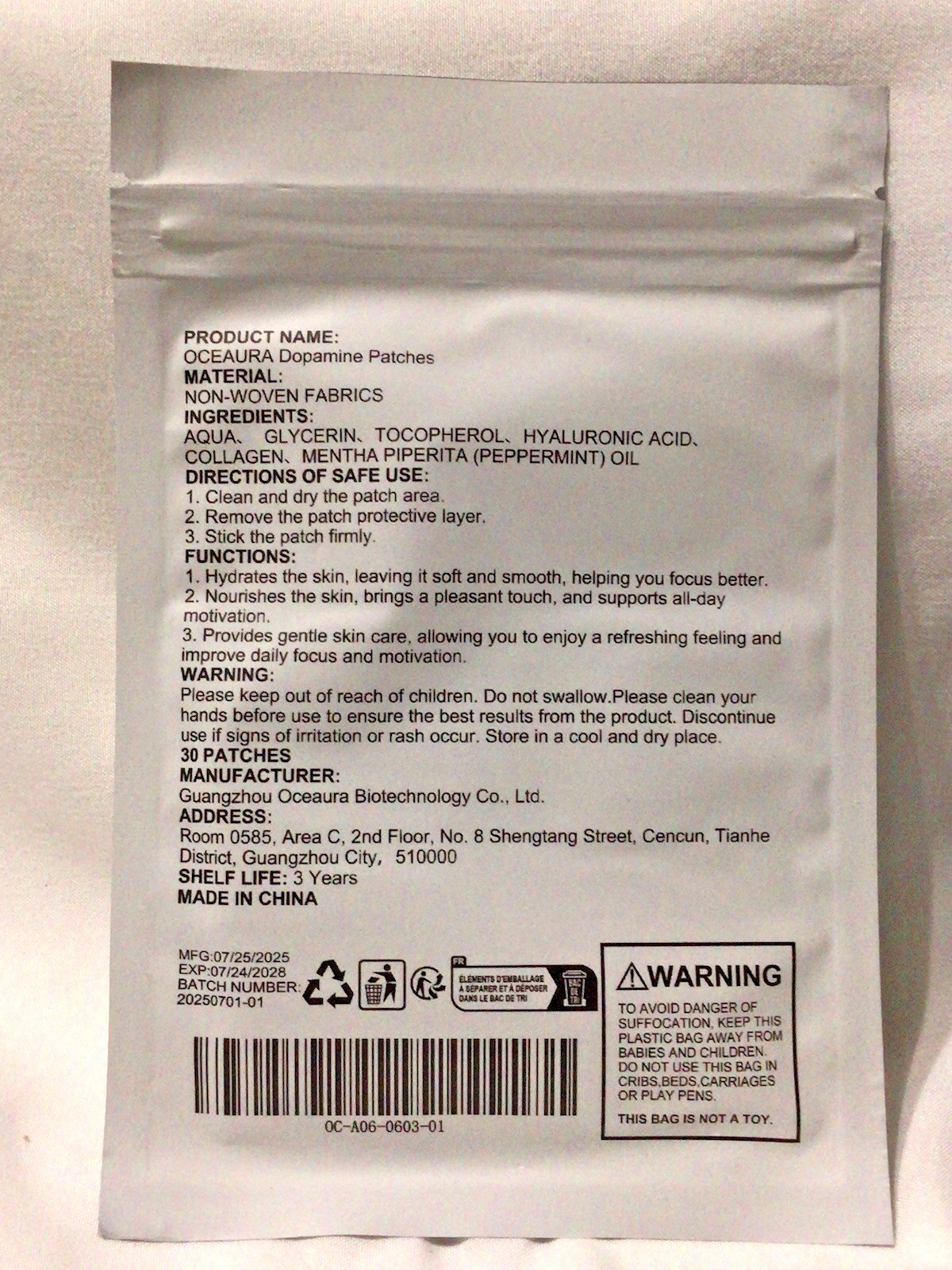 90 Dopamine Patches Mood Support and Positivity Mental Wellness 07/2028