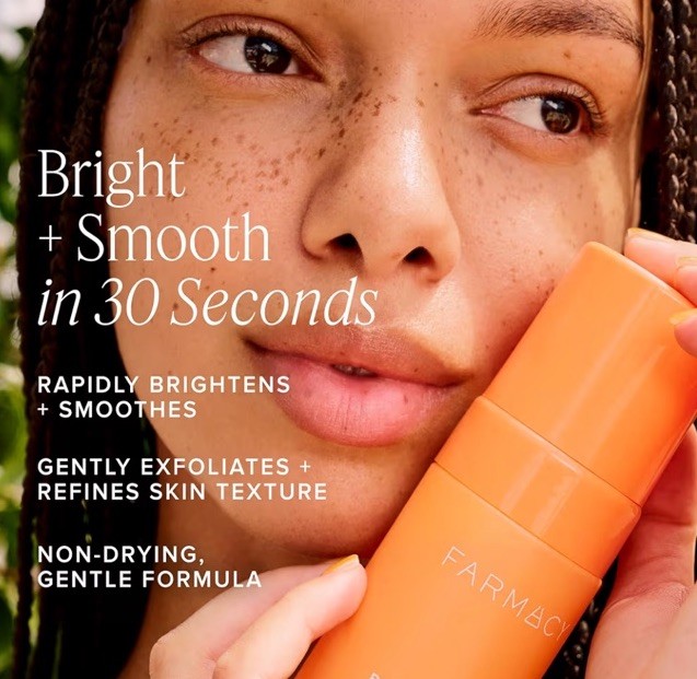 Farmacy Brighten On Foam Cleanser Exfoliator & Brighten Up Dark Spot Toner Set