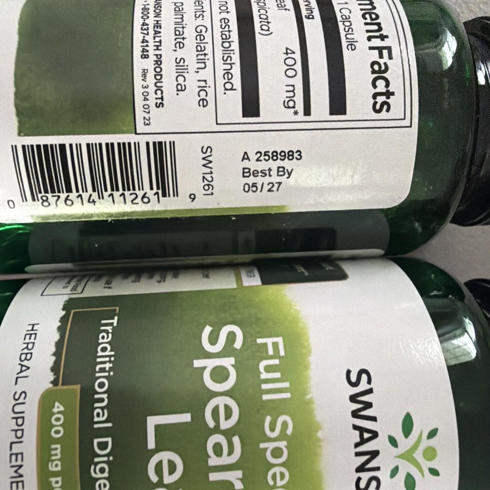Swanson Full Spectrum Spearmint Leaf Capsules, 400 mg, 60 Count (2 PACK)