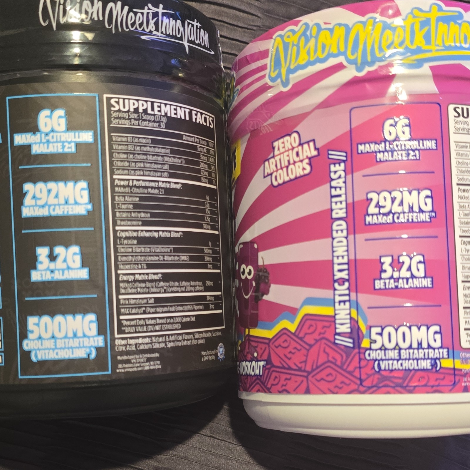 Set Of VMI Sports KXR Stacked Pre-Workout Powder 30 Servings Exp 06/27