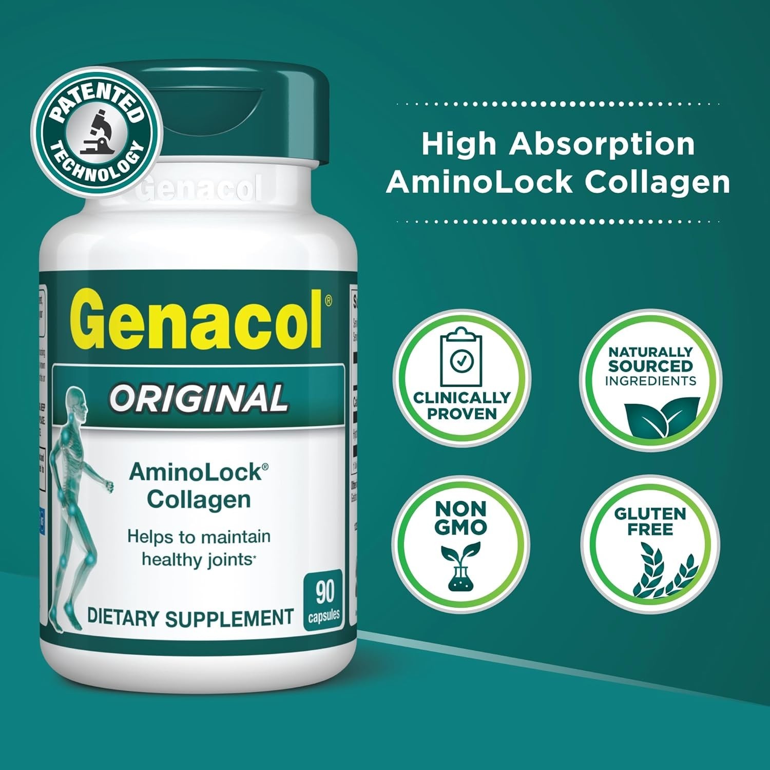 Collagen Peptides Joint Supplements for Men & Women by Genacol | Exclusive Hydro