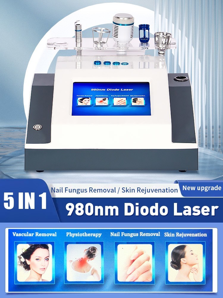 5in1 980nm Diode Laser Vascular Removal Machine Spider Vein Nail Fungus Removal
