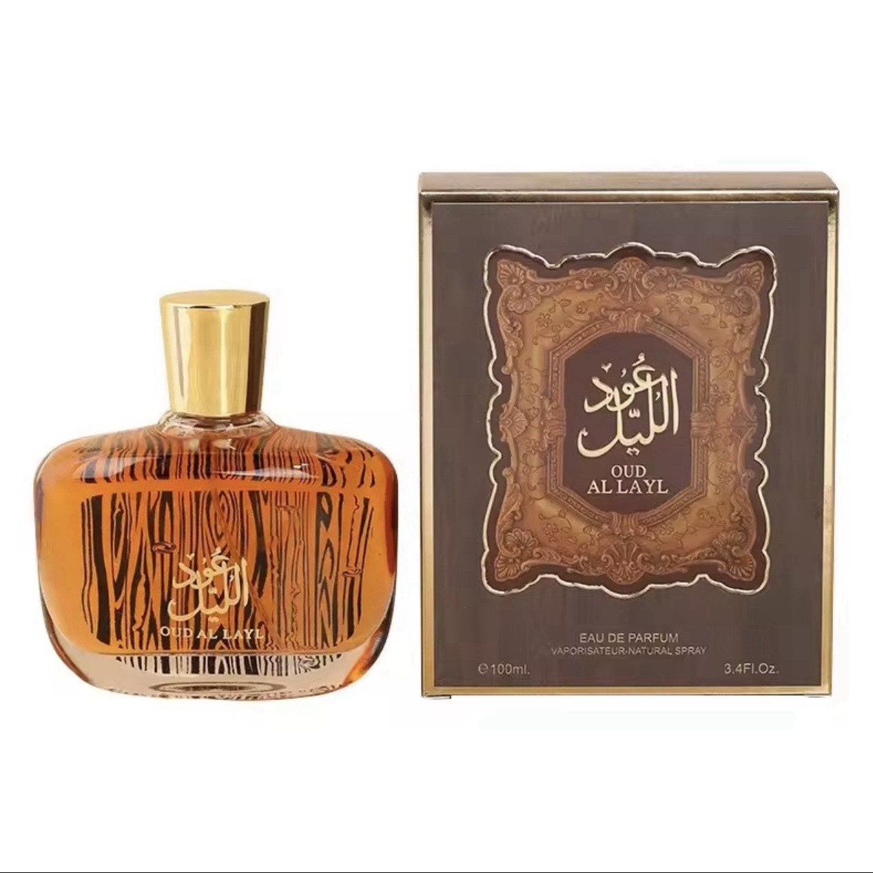 Oud Al Layl Eau de Parfum Spray, Regular Size 3.4 fl oz Rose Amber Musk Oud