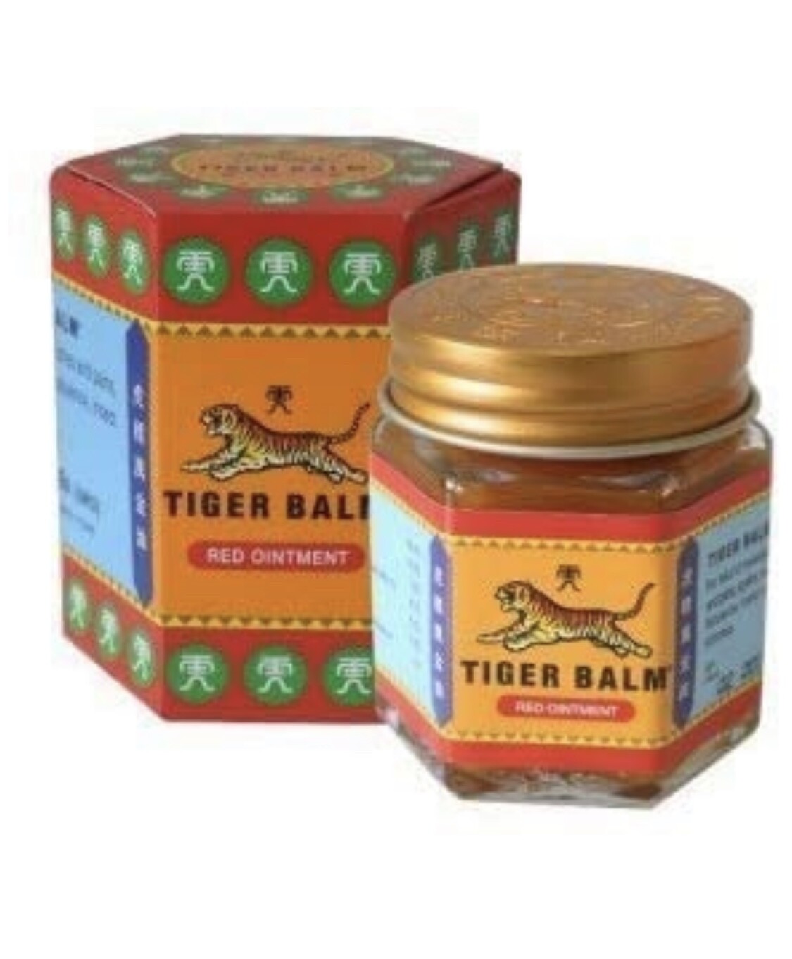Tiger Balm (Red) Super Strength Pain Relief Ointment 19.4g (pack of 3 Jars )