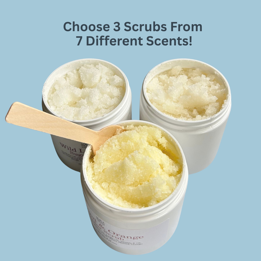 Handmade Sugar Scrub Gift Set Choose 3 Scents | Vegan Exfoliating Free Shipping