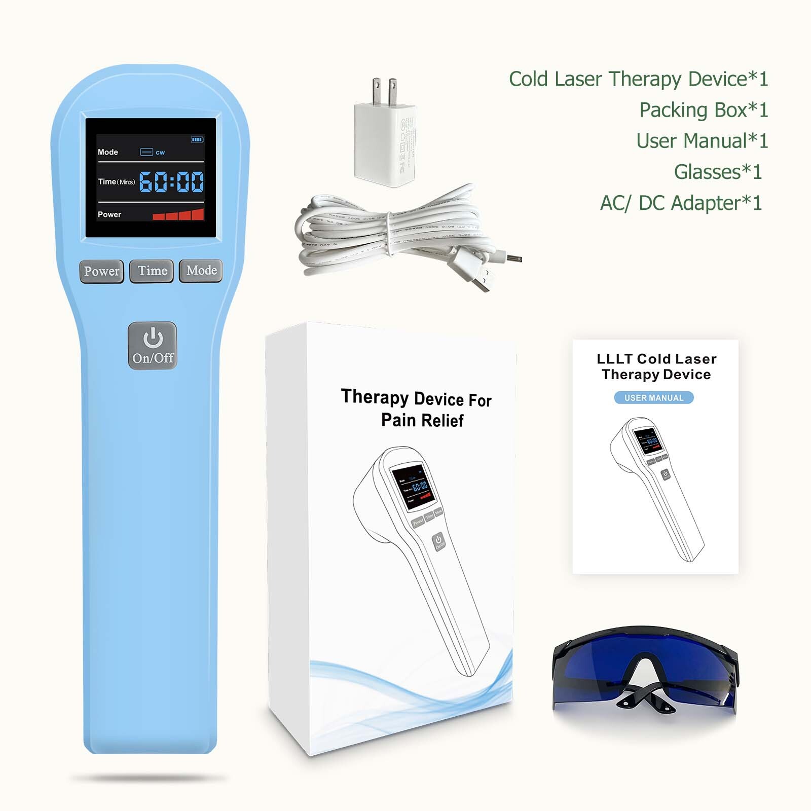 Cold Laser Therapy Device 880mW Pain Relief Swell Soft Red Light Lazer Treatment