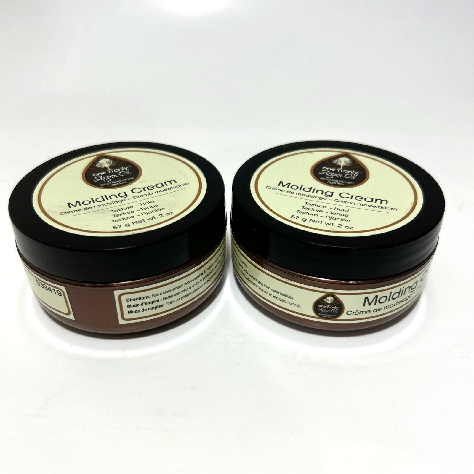 One ‘N Only Argan Oil Molding Cream Medium Texture Hold Lot of 2 New