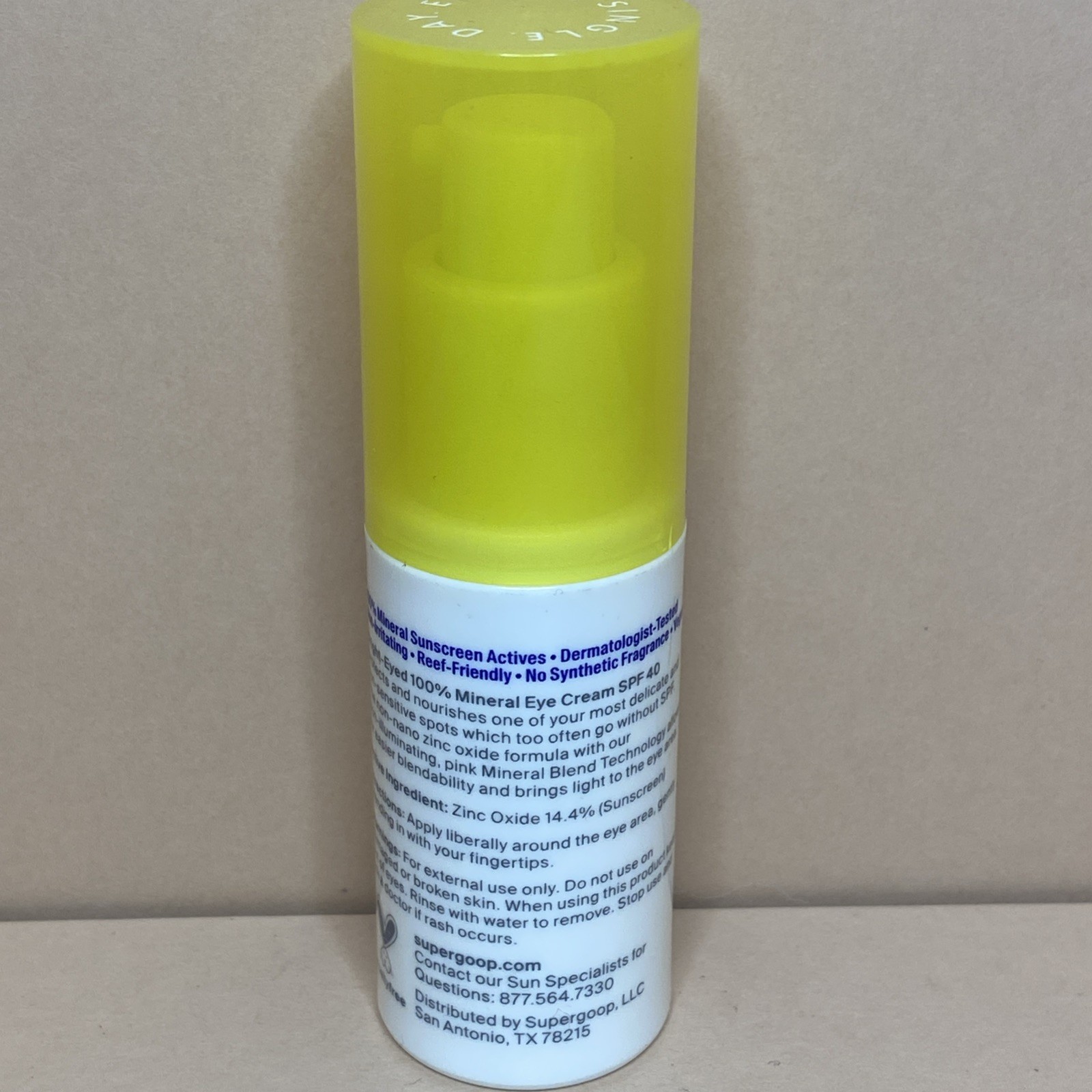 Supergoop! Eye Cream Bright-Eyed 100% Mineral Spf 40 EXP: 06/2025