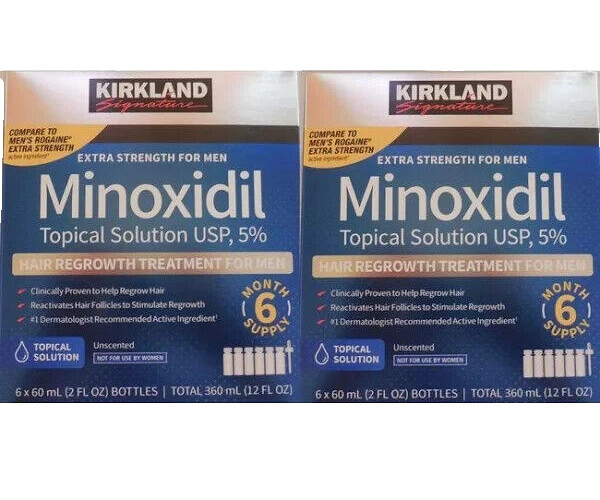 12 MONTHS KIRKLAND GENERIC MINOXIDIL 5% MENS HAIR LOSS REGROWTH TREATMENT 11/25