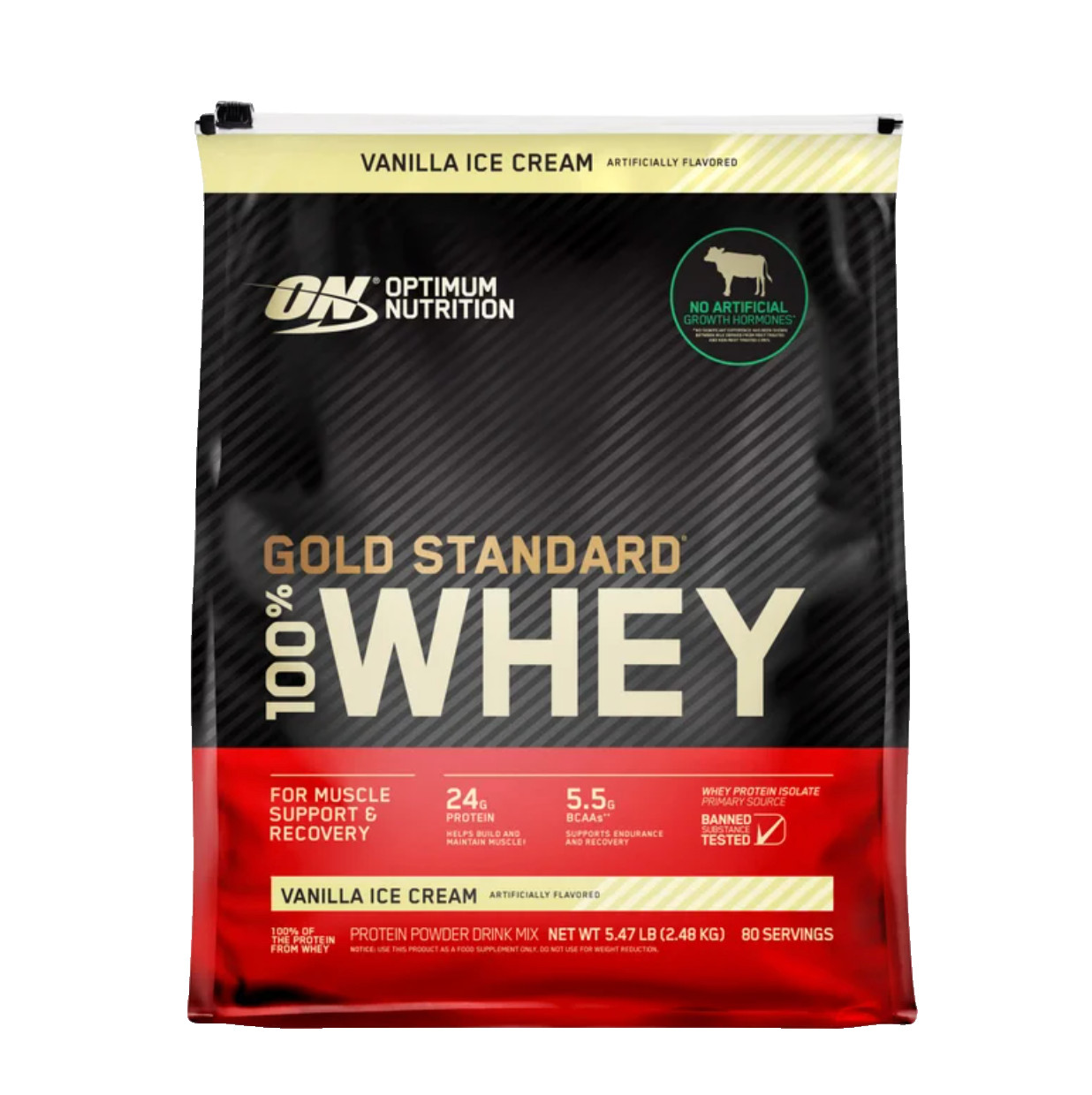 Optimum Nutrition Gold Standard 100% Whey Protein 5.47 lb Vanilla Ice Cream US