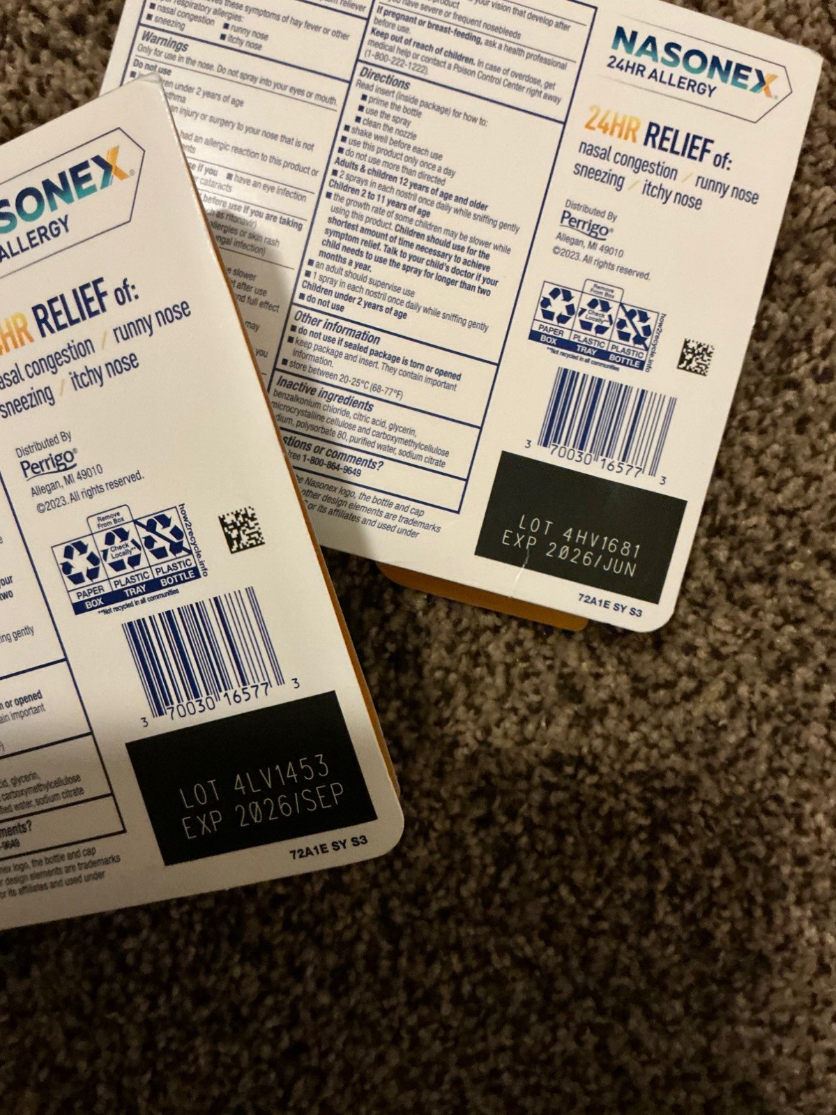 Nasonex 24 Hour Allergy Congestion Twin Pack 2X120 =240 Sprays Exp 06/2026 480