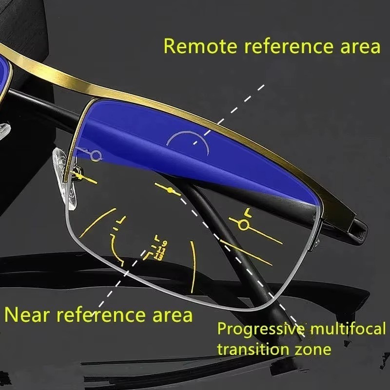 German Style Multifocal Readers +1.00-+4.00 Unisex Reading Glasses