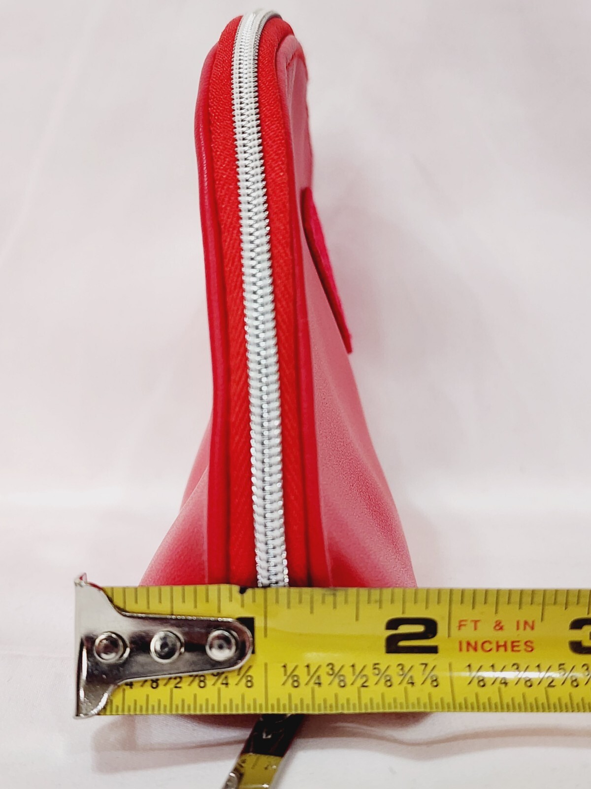 Lancome RED Lips Kiss Bag Cosmetic Makeup Travel Plastic Zip Pouch Polyester New