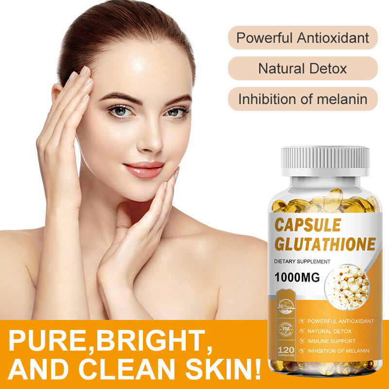 New Glutathione Capsules 1000MG Anti-Aging Skin Whitening Antioxidant Softgels