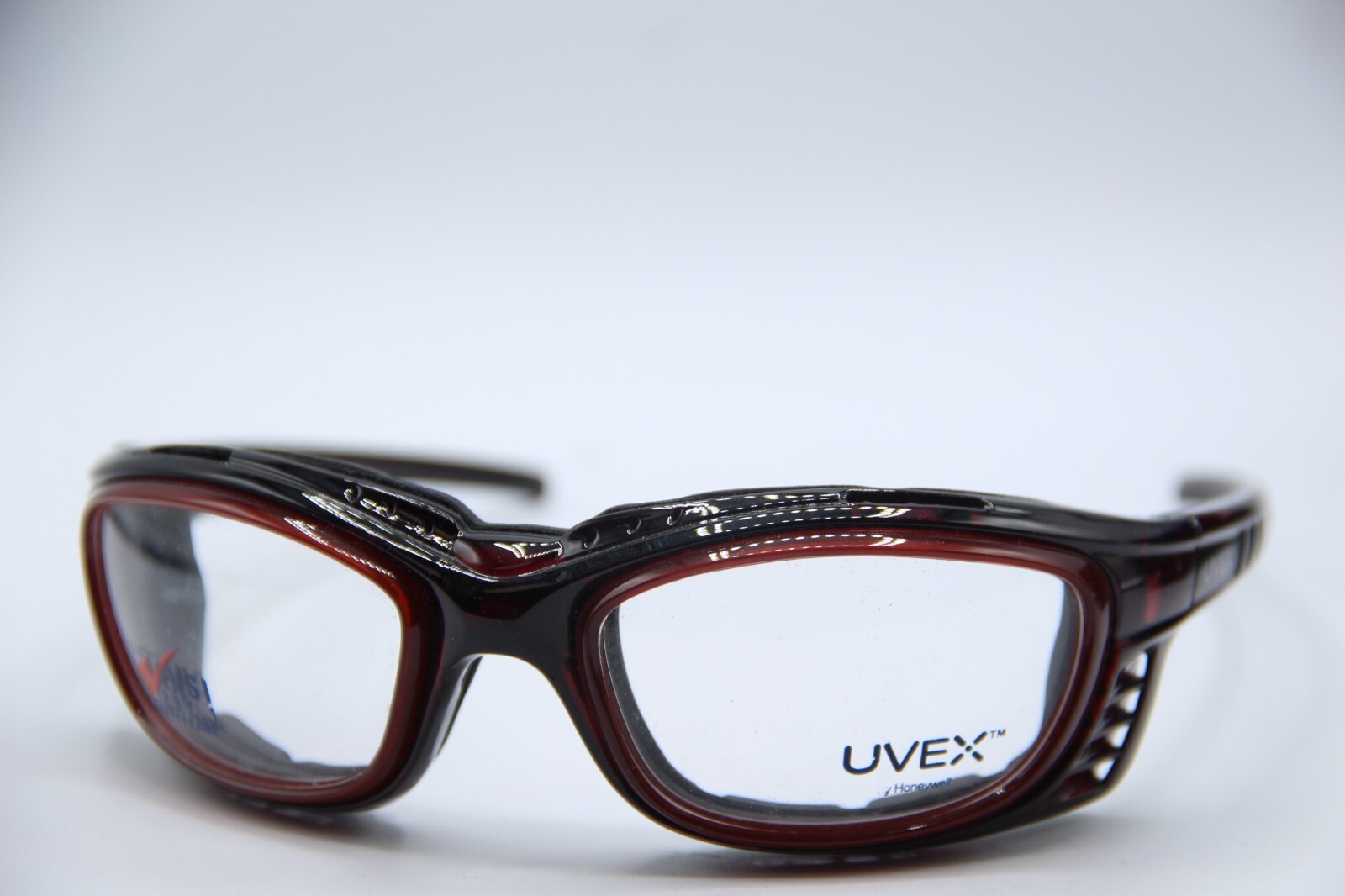 NEW UVEX SWISS Z87 EN166 BROWN BLACK AUTHENTIC FRAMES EYEGLASSES 127 MM