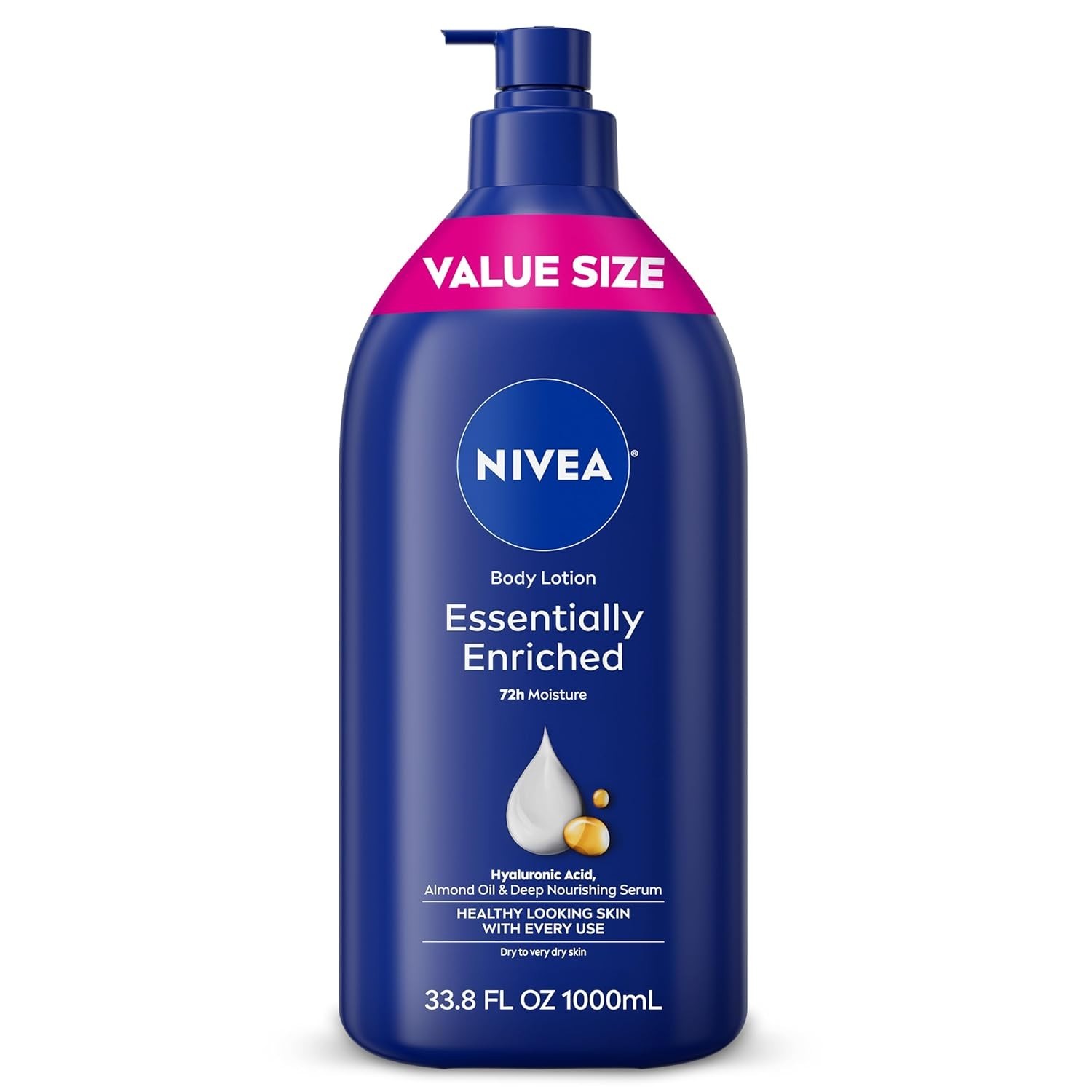 NIVEA Essentially Enriched Body Lotion for Very Dry Skin with Hyaluronic Acid, A