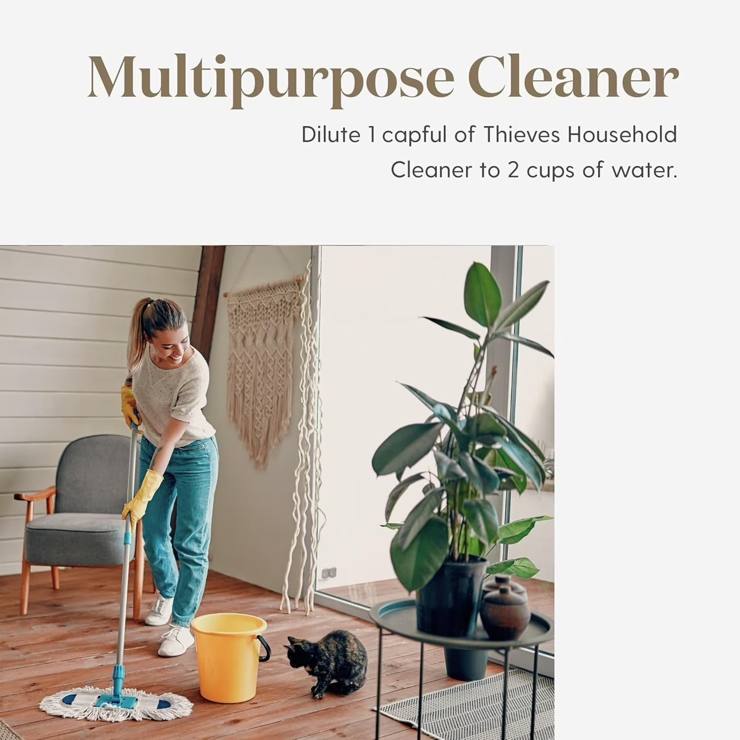 Young Living Thieves Household Cleaner 64 fl oz Plant Based Concentrate – NEW🔥