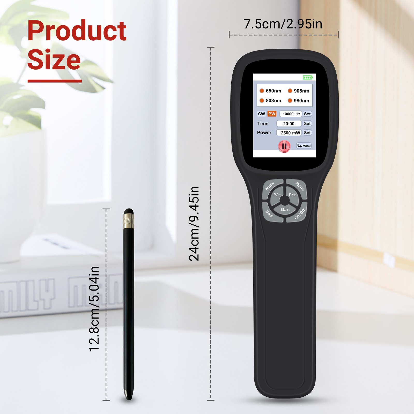 25 Diodes 2500mW Fourwave Laser Therapy Device for Sports Recovery Pain Relief