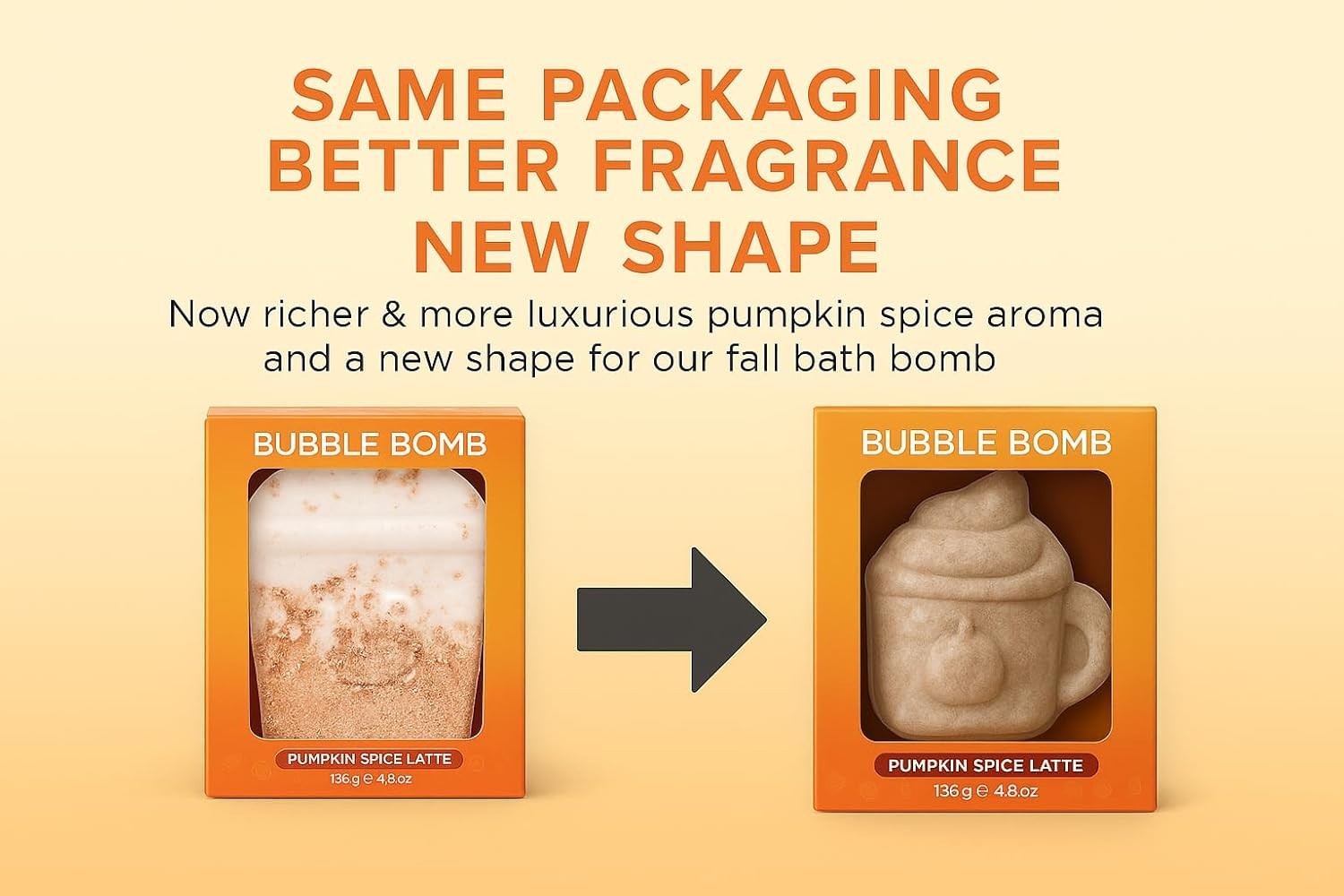 Pumpkin Spice Latte Bath Bomb for Relaxation – Giftable Spa Treat