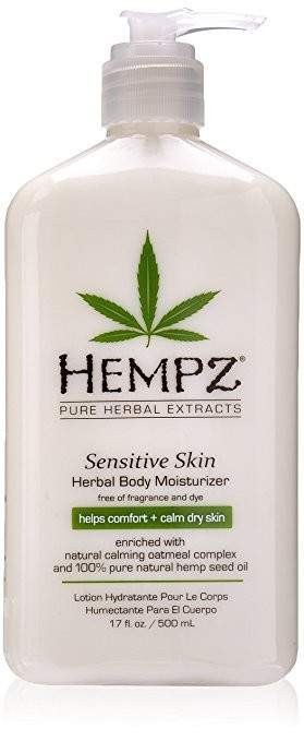 Hempz Sensitive Skin Herbal Body Moisturizer Off White 17 oz pure
